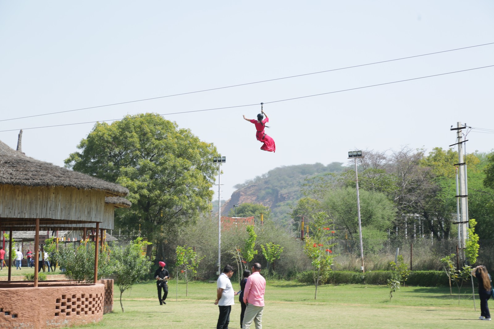 Vishalgarh Farms Gurugram adventure activities sky cycling and zipline