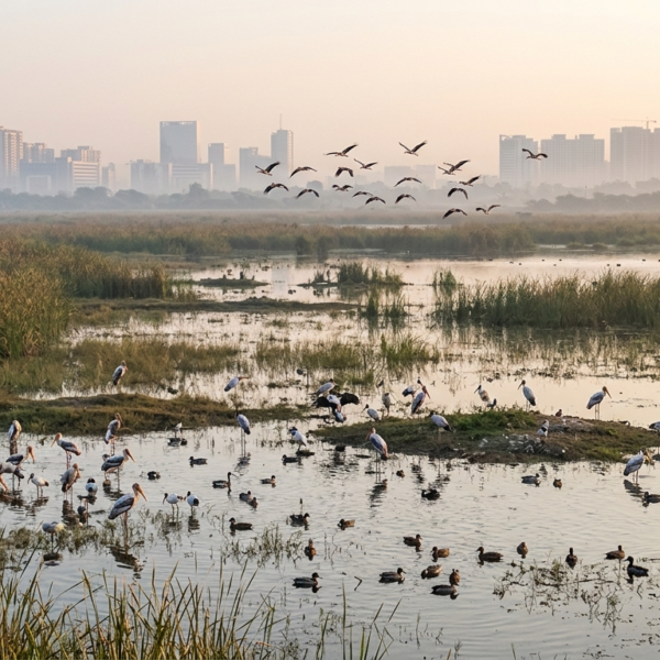 Sultanpur Bird Sanctuary near Gurgaon – migratory birds and wetlands
