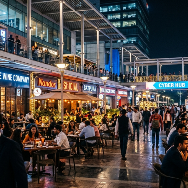 Cyber Hub Gurgaon nightlife – restaurants and food scene