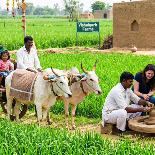 Vishalgarh Farms Gurgaon – farm activities and village experience